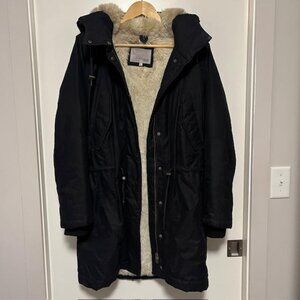 Aritzia Wilfred Free Faux Fur Lined Winter Parka Jacket Coat Small